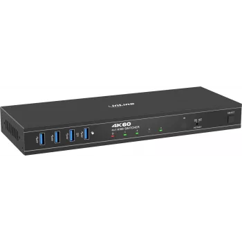 InLine® KVM preklopnik, 4x1, DP 4K/60Hz, USB 3.2 hub (57885J)