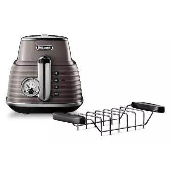 De'Longhi Scultura CTZ2103BG toster za 2 kriške, 900 W, šampanjac zlatna
