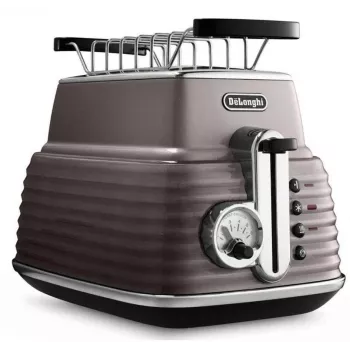 De'Longhi Scultura CTZ2103BG toster za 2 kriške, 900 W, šampanjac zlatna