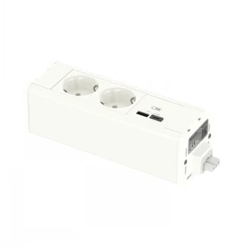 SCHNEIDER ELECTRIC UNICA SYSTEM+ MOD.UNIT 2XSCHUKO+USBA/C BIJELA
