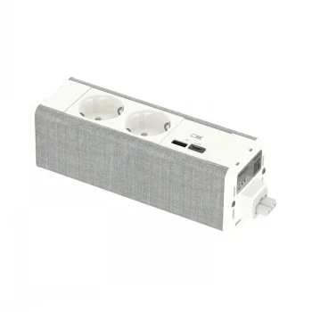 SCHNEIDER ELECTRIC UNICA SYSTEM+ MOD.UNIT 2XSCHUKO+USBA/C BIJELA/SIVA