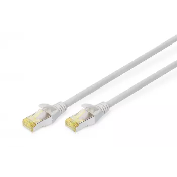 DIGITUS CAT6A S/FTP patch kabel, 0,5 m, sivi