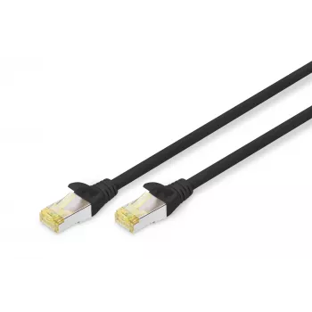 DIGITUS CAT6A S/FTP patch kabel, 0,5 m, crni