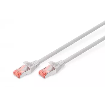 DIGITUS CAT6 S/FTP patch kabel, 0,5 m, sivi
