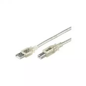 Microconnect USBAB5T USB kabel USB 2.0 5 m USB A USB B prozirni