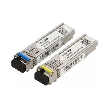 MikroTik SFP modul S-3553LC20D, 1,25 Gb/s, 20 km, Single-Mode, par (T1310nm/R1550nm) + (T1550nm/R1310nm)