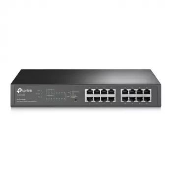 TP-LINK TL-SG1016PE 16-portni Gigabit Easy Smart PoE+ switch (110W, 8 PoE+ portova, za montažu u rack)