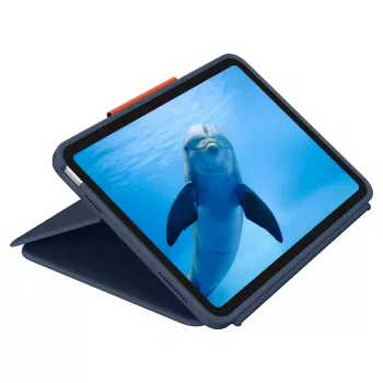 Logitech Rugged Combo 4 Touch futrola s tipkovnicom i trackpadom za Apple iPad 10. generacije - Classic Blue - Pan Nordic QWERTY