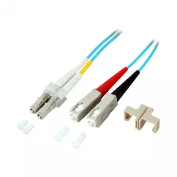 EFB Duplex patch kabel LC-SC OM3 20m LSZH 2mm Aqua