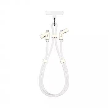 SBOX Lanyard bijeli USB-C na USB-C kabel 1,5 m bijeli