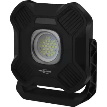 ANSMANN WL2000R punjiva LED radna svjetiljka, crna, 20W, 2000lm, s magnetom, kukom za vješanje, stativom - 1 komad (1600-0755)