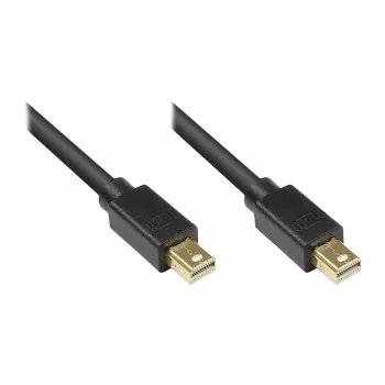 GoodConnections Mini DisplayPort 1.1 kabel, utikač na utikač, pozlaćeni, crni, 3 m