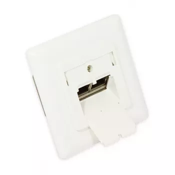 GoodConnections mrežna utičnica Cat. 6, 2xRJ45, oklopljena, podžbukna, kompatibilna s dizajnom, vertikalni ulaz kabela, biserno bijela RAL 1013 (GC-N0025)