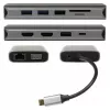 PLUSONIC USB-C docking adapter 8u1 - Space Gray