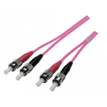 EFB Elektronik dupleks jumper ST-ST 50/125 µm OM4 LSZH erika ljubičasti 3,0 mm 0,5 m