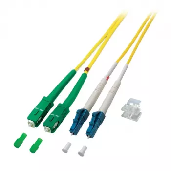 EFB Elektronik ECOFIBER dupleks optički patch kabel LC-SC/APC OS2, 20 m, žuti