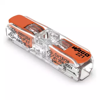 WAGO 221-2411 Inline spojnica 2-vodička 4 mm² 60 komada
