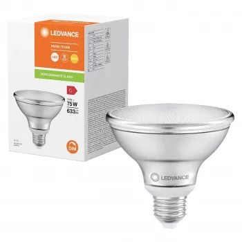 OSRAM PAR30 75 36 DIM 10W 927 E27 LED Reflector Lamp, Dimmable, 633 lm, 2700K