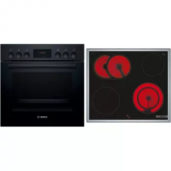 Bosch HND211LB2 crni set ugradbene pećnice i indukcijske ploče (HEF113BB0 + NKN645GA2E)