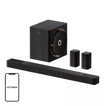 Ultimea Skywave X60 (U4421) Soundbar System 7.1.4, Dolby Atmos, 8-inch Subwoofer, Wireless Rear Speakers, HDMI eARC, Bluetooth 5.4