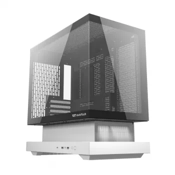 Darkflash F1 Mid Tower kućište računala bijelo + 6 ARGB ventilatora