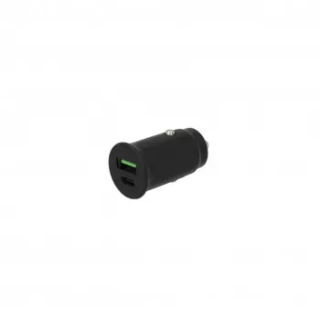 SEEK TOTI 30W Type-C + USB A auto punjač za brzo punjenje, crni