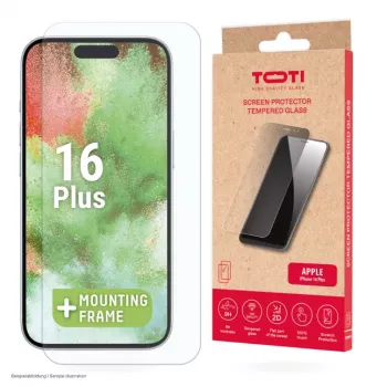 TOTI kaljeno staklo 2D zaštita zaslona puni pokrov za iPhone 16 Plus/15 Plus, prozirno