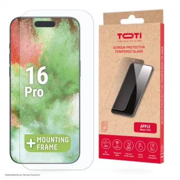 TOTI kaljeno staklo 2D zaštita zaslona puni pokrov za iPhone 16 Pro, prozirno