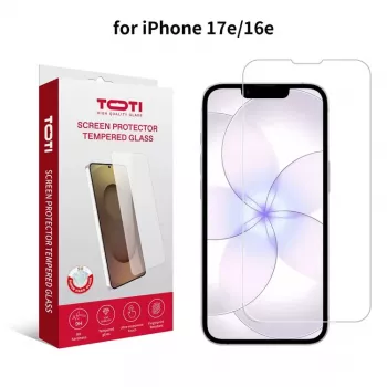 TOTI kaljeno staklo 2D zaštita zaslona Full Cover za iPhone 16e/17e, prozirna