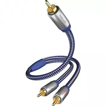 in-akustik Premium Y kabel za subwoofer - 2x RCA muški na 1x RCA muški, 3,0 m, crni
