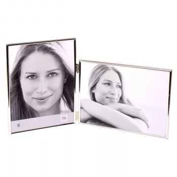 WALTHER Chloe Silver dvostruki okvir za fotografije 2x10x15 cm 1x portret 1x pejzaž WD115S