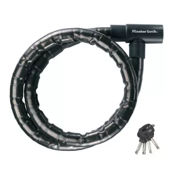 Master Lock oklopljeni kabel lokot s ključem 22mm 8115EURDPS crni 1,2m