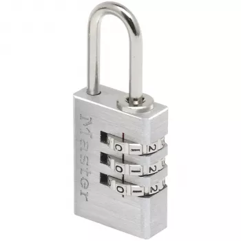 Master Lock 7620EURDCC lokot s kombinacijom, aluminijsko kućište, kaljeni čelični ugao, 4-znamenkasti koji se može resetirati, širina kućišta 50 mm, promjer ugla 8 mm, srebrno-sivi