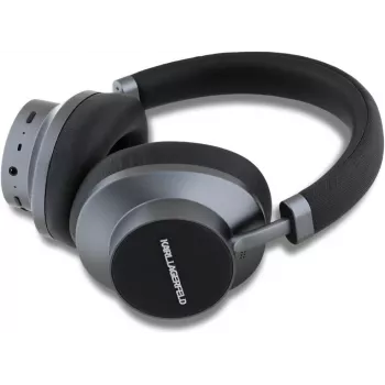 Karl Lagerfeld Saffiano Metal Logo bežične Bluetooth on-ear slušalice crne