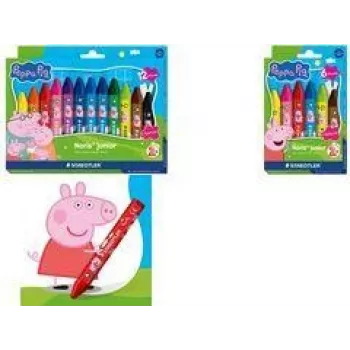 STAEDTLER Noris Junior Peppa Pig voštane bojice 12 boja u plastičnoj etui kutiji