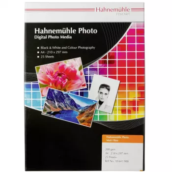 Hahnemühle Photo Matt Fibre 200 - glatki mat - 300 µm - topli ton - A4 (210 x 297 mm) - 25 listova