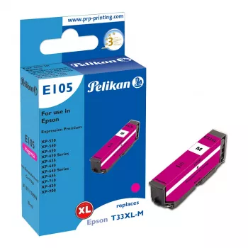 Pelikan E105 kompatibilna tintna patrona magenta visokog kapaciteta (XL) za Epson XP-530/540/630/635/640/645/710/830/900 - 1 pakiranje