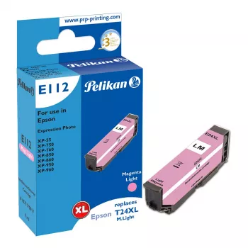 Pelikan E112 kompatibilna tintna patrona svijetlo magenta High Yield (XL) za Epson Expression Photo XP-55/XP-750/XP-760/XP-850/XP-860/XP-950/XP-960 (1 pakiranje)