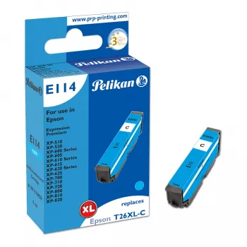 Pelikan E114 kompatibilna tintna patrona cijan High Yield (XL) za Epson Expression Premium XP-510, XP-520, XP-600 seriju, XP-700 seriju, XP-800 seriju