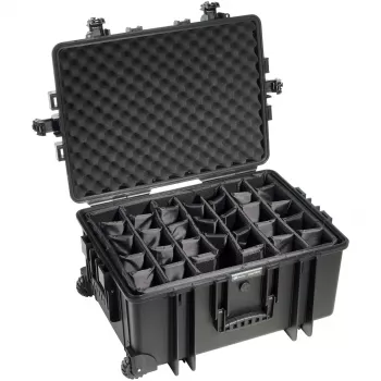 B&W Outdoor Case Type 6800 tvrda kutija s pregradnim sustavom, crna