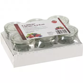 WECK mini staklenka 140ml 6 komada u poslužavniku