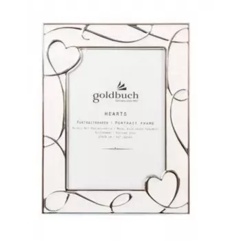 Goldbuch okvir za slike Hearts - metal - bež/bijeli - stolni - 10x15 cm - pravokutni