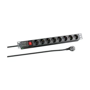 EFB Electronics produžni kabel s utičnicama (za ugradnju u rack) - ulaz CEE 7/7 - izlazi: 8 x CEE 7/3