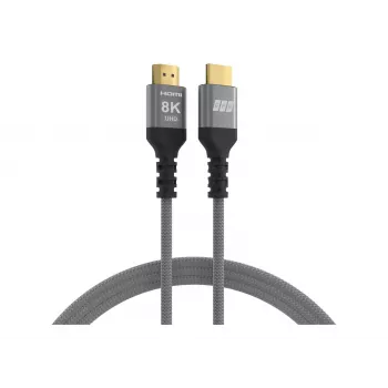 EFB Elektronik 5m Ultra High-Speed HDMI 2.1 kabel 8K60Hz 48Gbit/s sivi pleteni