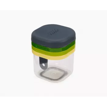 Joseph Joseph Multi-Prep Mini set od 3 kuhinjska pomagala, ručni mini rezač s rezačem za trake te debelim i tankim rezačem, višebojni (20231)