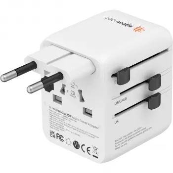 Boompods World Travel Plug 20W bijeli