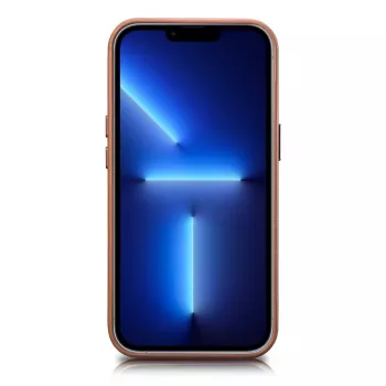 iCarer Case Leather prava kožna futrola za iPhone 14 Plus smeđa (kompatibilna s MagSafe)