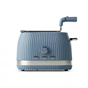Guzzini Sous Chef Toaster with Foldable Tongs for 2 Slices, Navy Blue