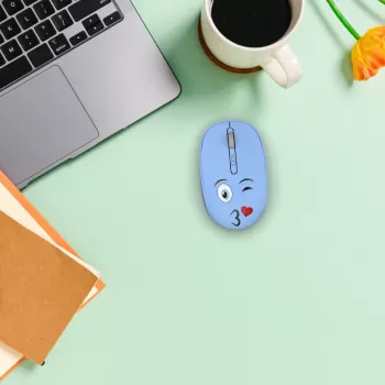 INCA bežični miš 1200DPI/3 tipke/2.4GHz USB-A Weeny Emoji plavi (IWM-245RM)