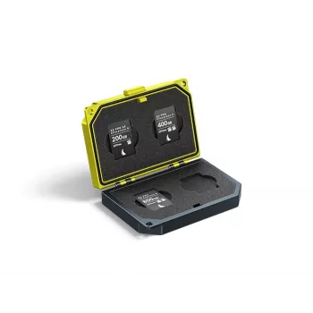 Angelbird MEDIA TANK CFexpress Type A - etui za memorijske kartice za 4 kartice, eloksirani aluminij, crno-žuti, otporan na udarce, prašinu i prskanje